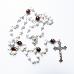 Crimson Tiger Eye Mary Rosary
