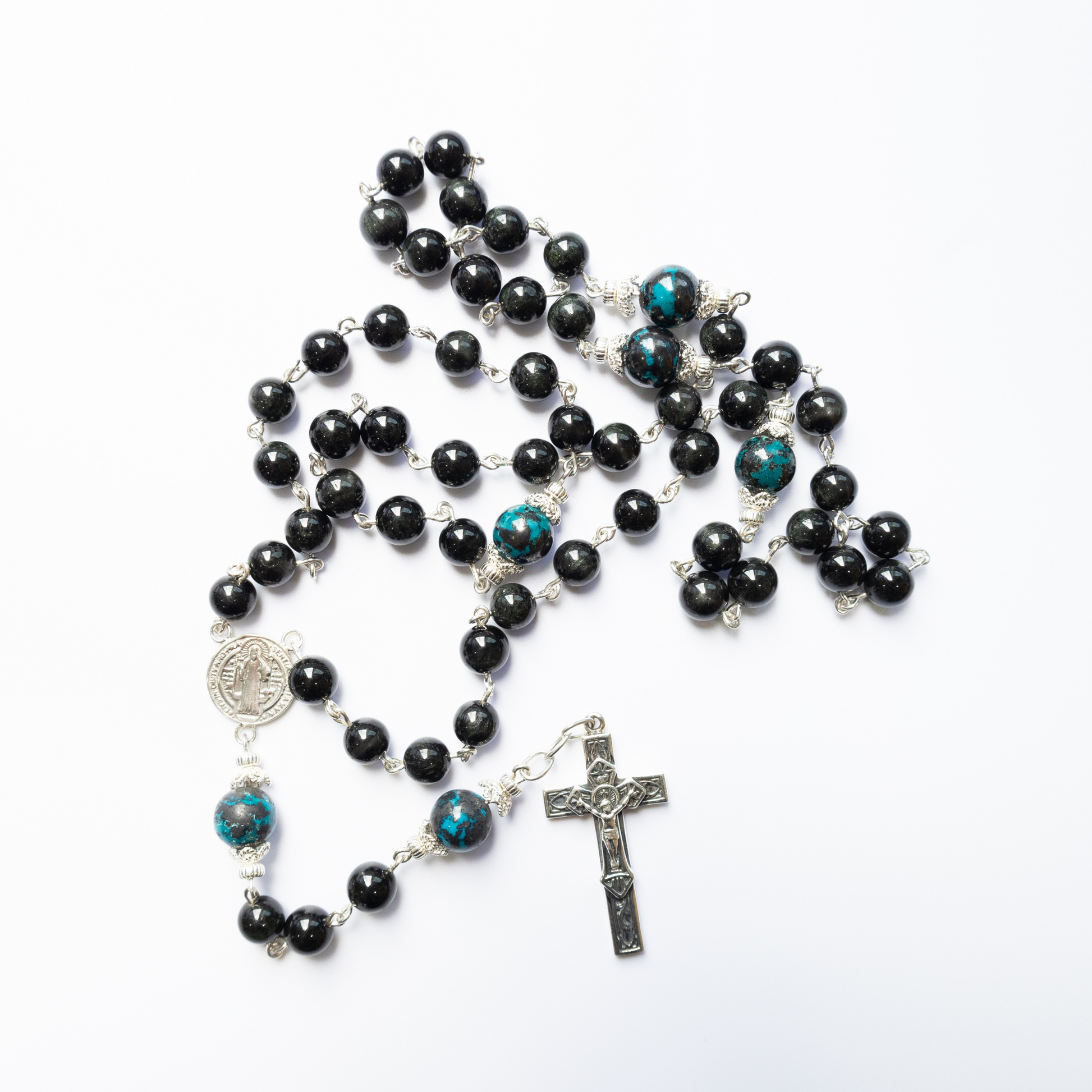 Tranquil Chrysocolla Star Benedict Rosary